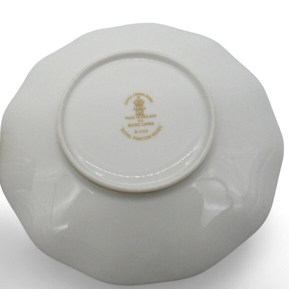 Royal CROWN DERBY Pinxton Pink Roses Cup And Saucer A1155 England Vintage - Picture 10 of 12